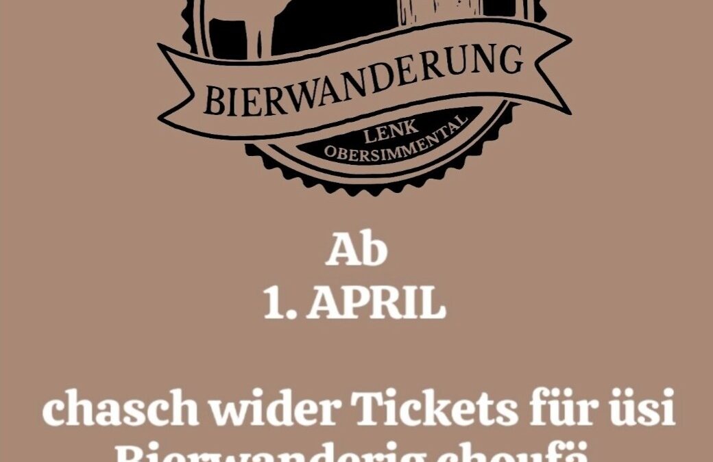 Tickets ab 1. April Verfügbar